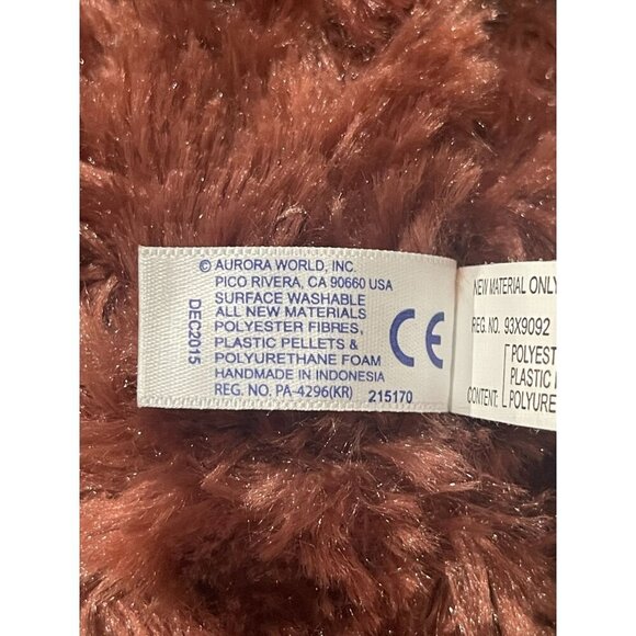 Aurora Brown Plush Monkey Chimp Sitting Stuffed Animal Toy 10 inches - Picture 6 of 9